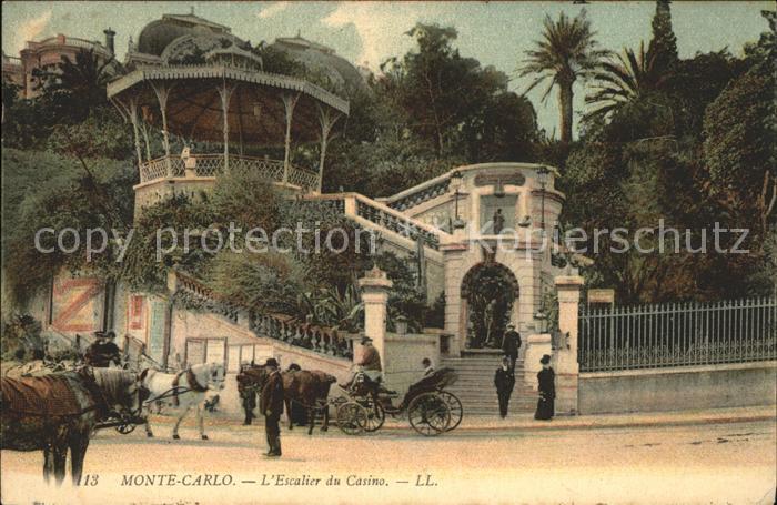 Monte-Carlo Escalier du Casino Pferdekutsche