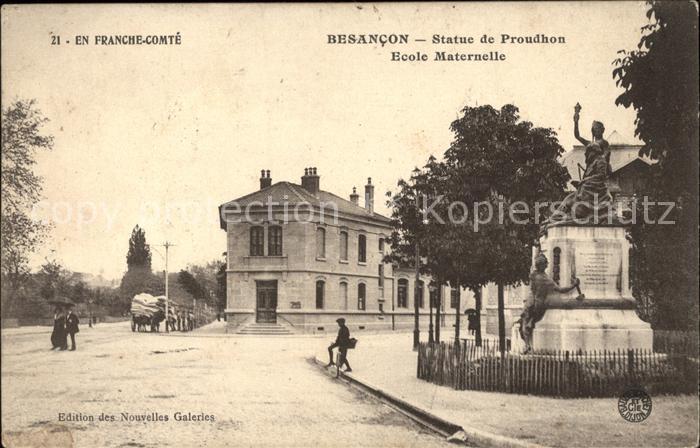 Besancon Doubs Statue de Proudhon Monument Ecole Mater