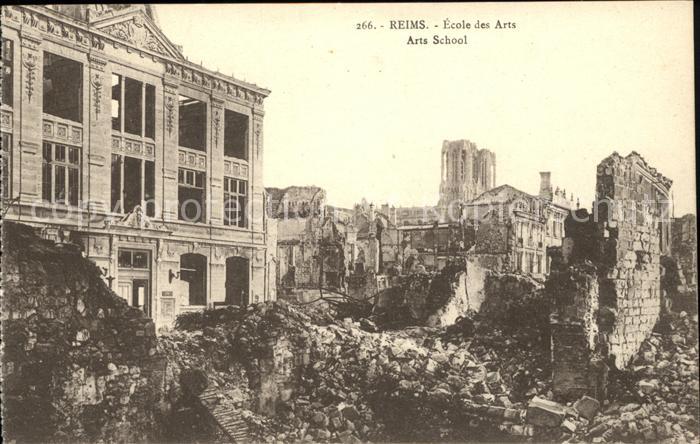 Reims Champagne Ardenne Ecole des Arts Ruines Grande Guerre Trü
