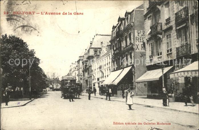 Belfort Alsace Avenue de la Gare Tram
