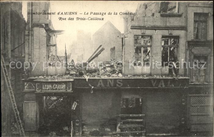 Amiens Bombardement Grande Guerre Ruines Trümm