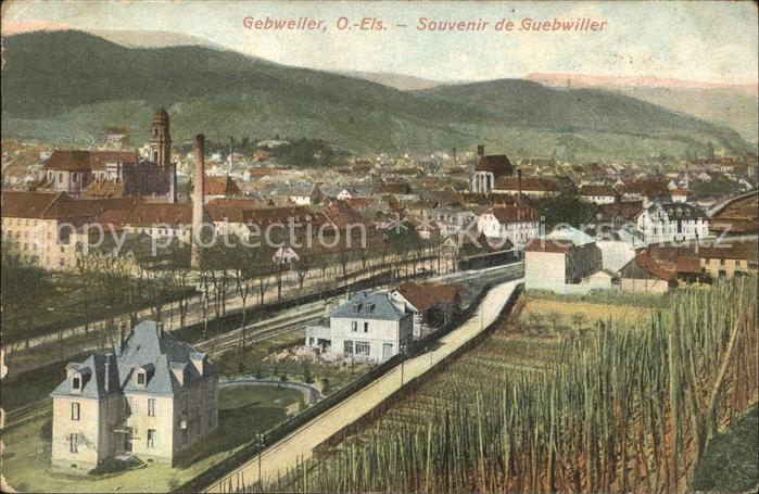 Gebweiler Haut Rhin Elsass Vue totale Panorama