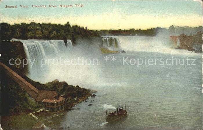 Niagara Falls New York General view Boat