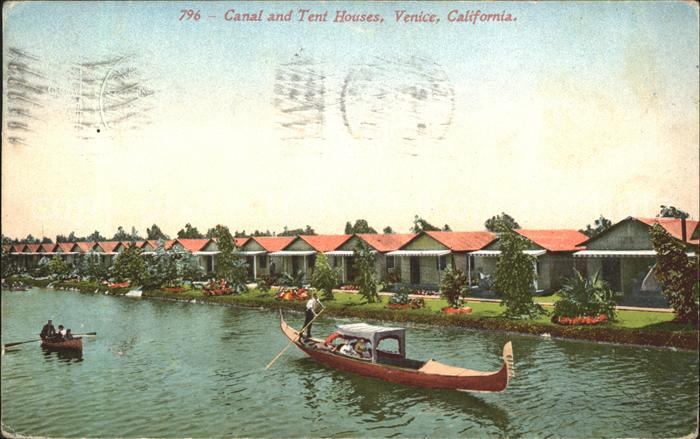 Venice  Venedig Venezia IT Canal and Tent Houses Boat