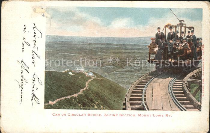 Altadena Car on Circular Bridge Alpine Section Mount Lowe Railway