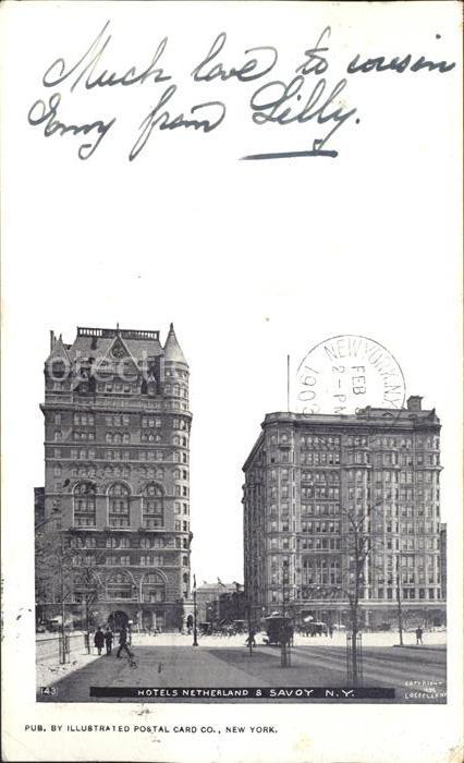 New York City Hotels Netherland and Savoy