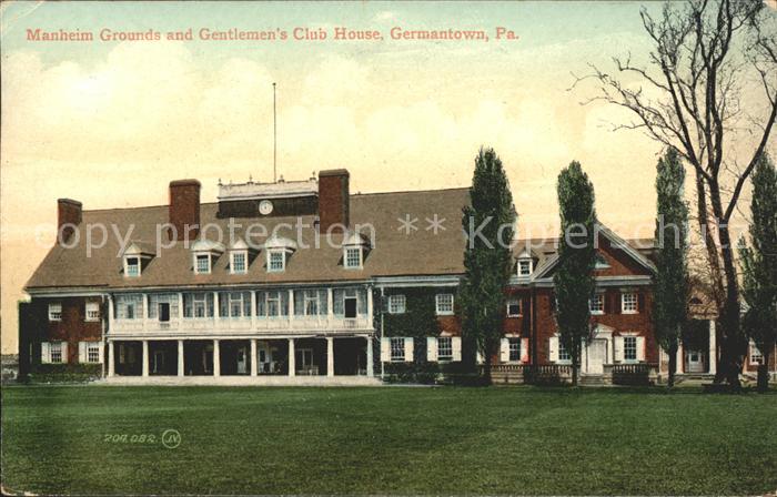 Germantown Pennsylvania Manheim Grounds and Gentlemen's Club House
