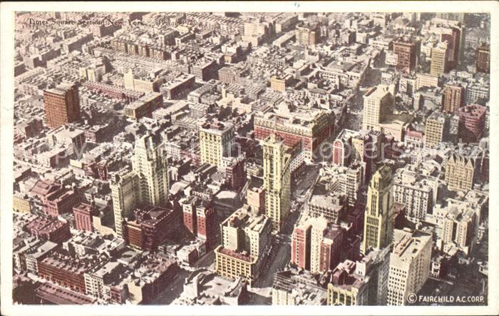 New York City Times Square Section Skyscraper aerial view