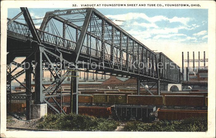 Youngstown Ohio Viaduct at Youngstown Sheet and Tube Co Train
