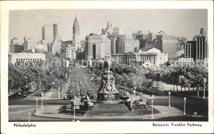 Philadelphia Pennsylvania Benjamin Franklin Parkway Monument Skyline