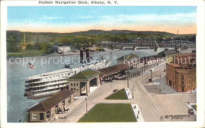Albany New York Hudson Navigation Dock Steamer