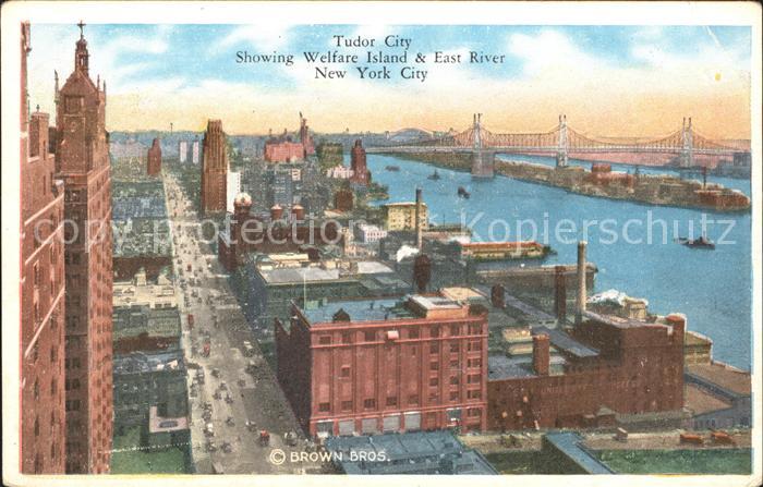 New York City Tudor City Welfare Island East River Bridge