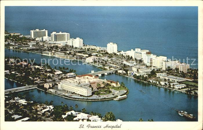 Miami Beach St Francis Hospital Deauville and Carillon Hotels aerial view