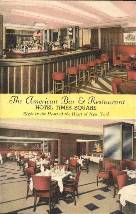 New York City American Bar Restaurant Hotel Times Square