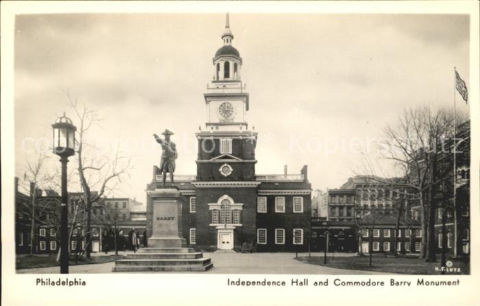 Philadelphia Pennsylvania Independence Hall Commodore Barry Monument