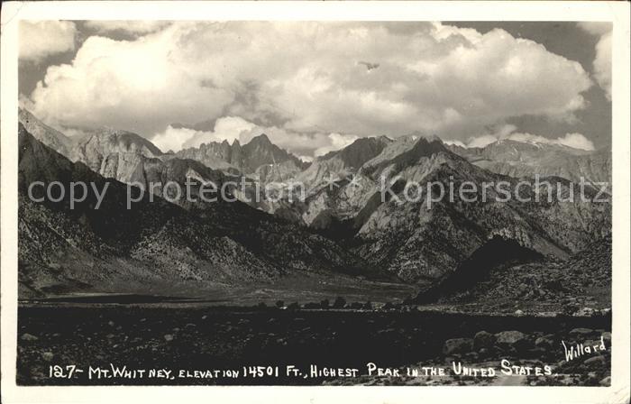 California US-State Mount Whitney Highest Peak in the United States