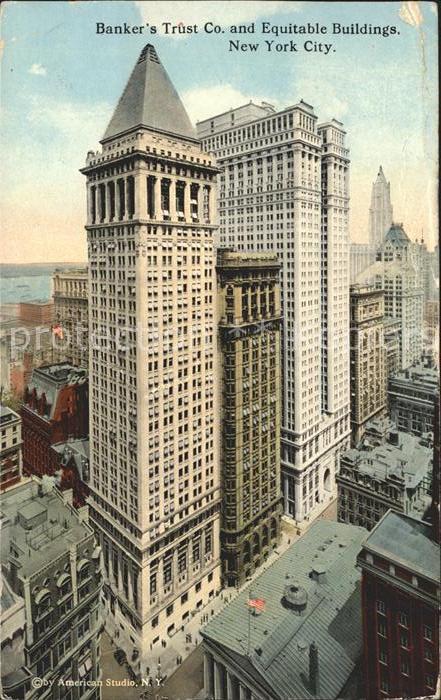 New York City Banker's Trust Company and Equitable Buildings Skyscraper