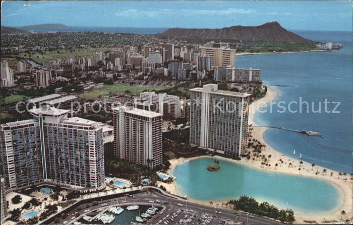 Waikiki Panoramic view of Hotels with Diamond Head