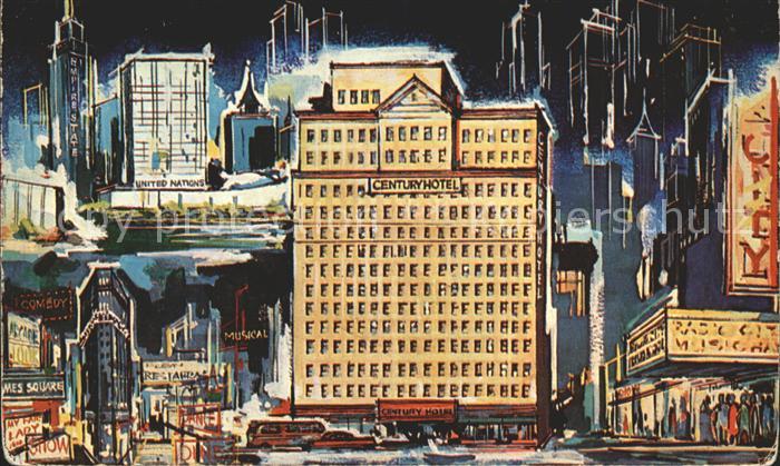 New York City Hotel Century Illustration