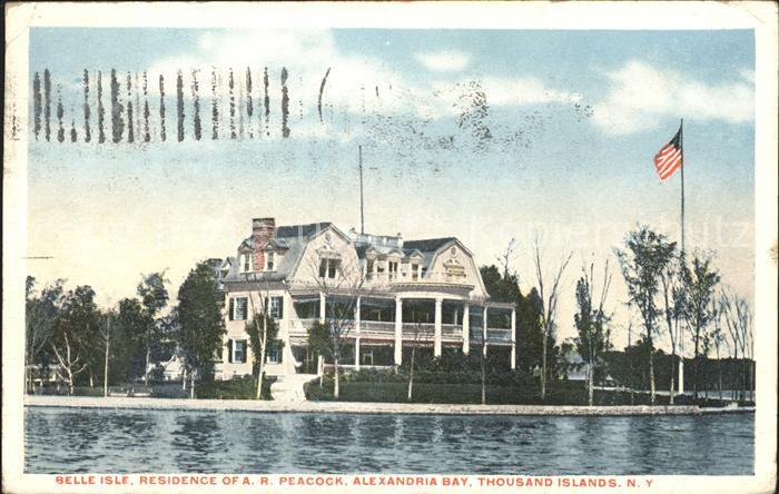Alexandria Bay Belle Isle Residence of A. R. Peacock Flag