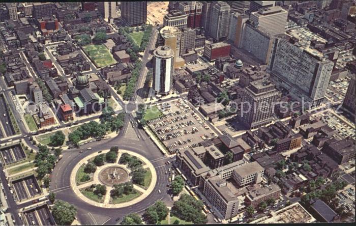 Philadelphia Pennsylvania Swann Memorial Fountain at Logan Circle aerial view