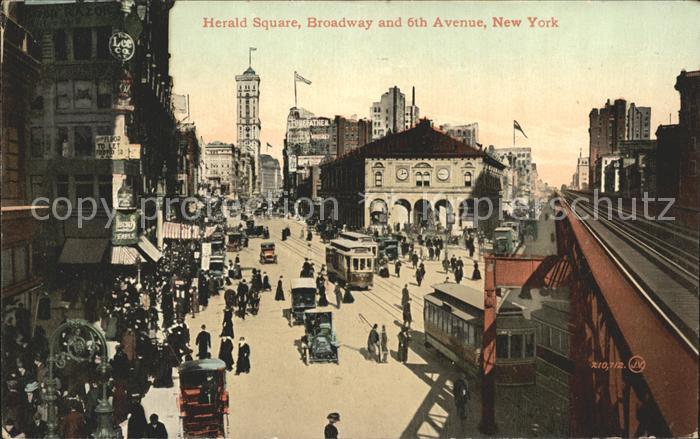 New York City Herald Square Broadway and 6th Avenue Tram