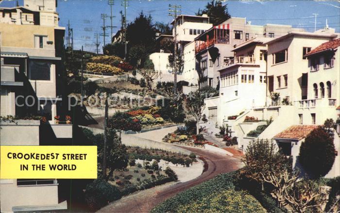 San Francisco California Lombard Street Crookedest Street in the World