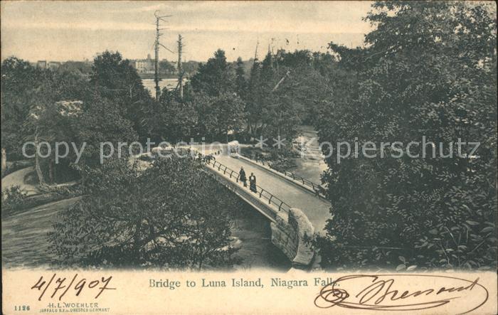 Niagara Falls New York Bridge to Luna Island