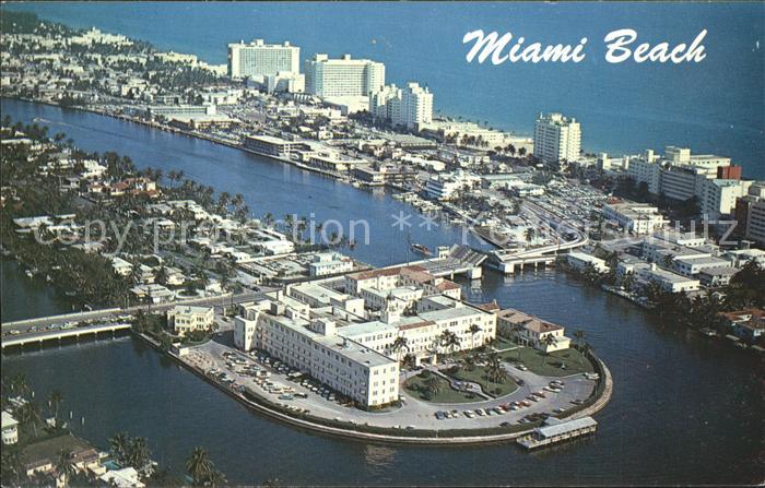 Miami Beach Hotel Row St Francis Hospital aerial view