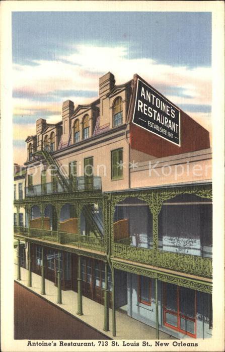 New Orleans Louisiana Antoine's Restaurant