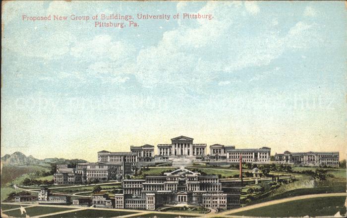 Pittsburg Pennsylvania Proposed New Group of Buildings University