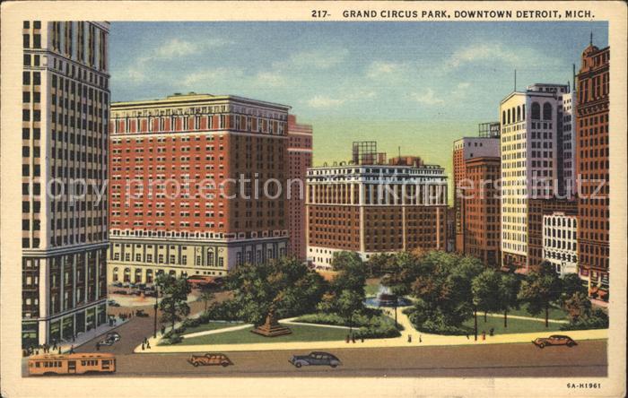 Detroit Michigan Grand Circus Park Downtown