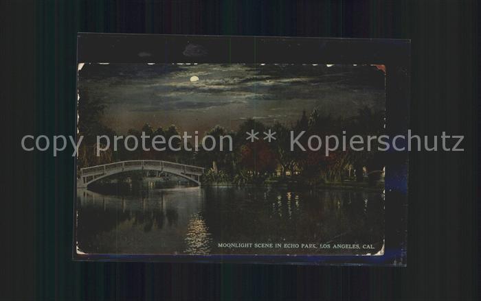 Los Angeles California Moonlight scene in Echo Park