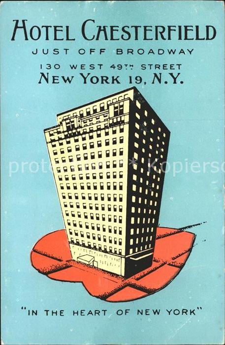 New York City Hotel Chesterfield Illustration