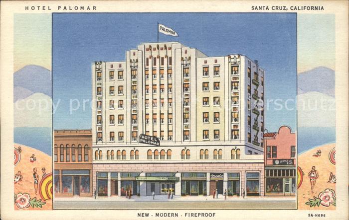 Santa Cruz California Hotel Palomar Illustration
