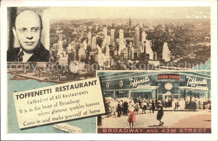 New York City Toffenetti Restaurant Broadway