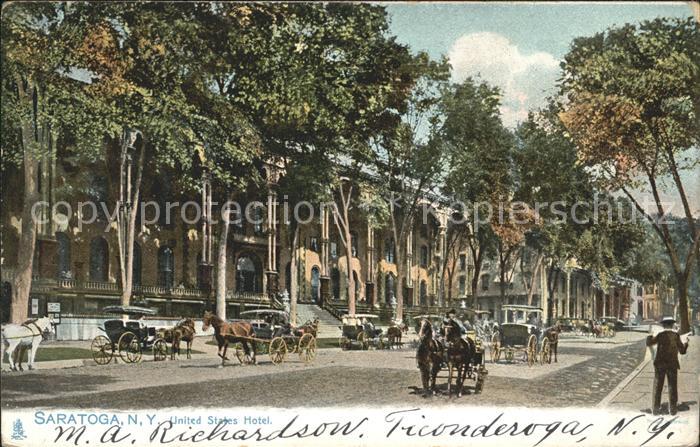 Saratoga Springs United States Hotel Horses Pferdekutsche