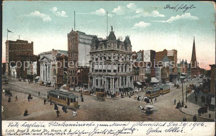 Newark New Jersey Broad and Market Street