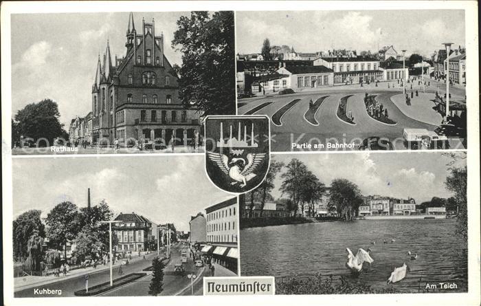 Neumuenster Schleswig-Holstein Kuhberg Rathaus Am Teich Bahnhof