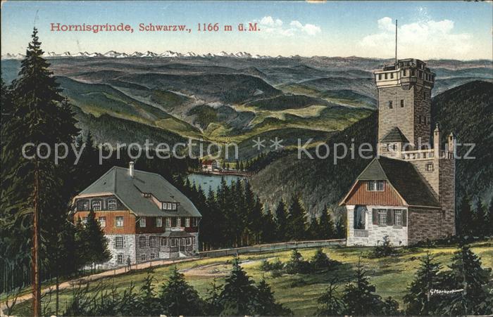 Hornisgrinde Kuenstlerkarte Hotel Hornisgrinde