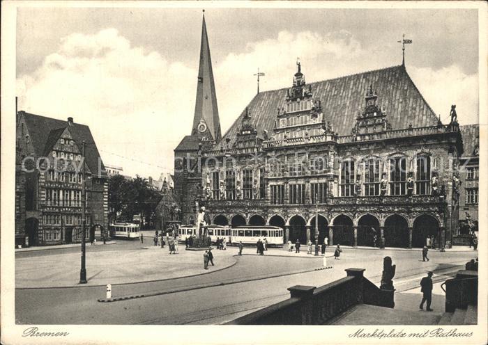 Strassenbahn Bremen Marktplatz Rathaus