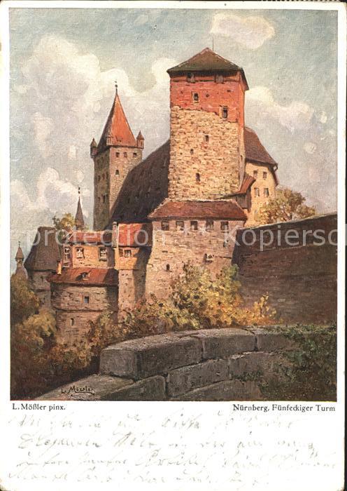 Moessler L. Nuernberg Fuenfeckiger Turm Nr. 6
