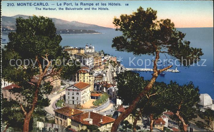 Monte-Carlo Port Rampe et les Hotels Cote d_Azur
