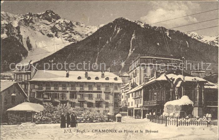 Chamonix en hiver et Mont Brevent