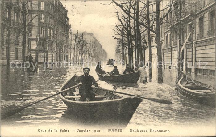 Paris Crue de la Seine Janvier 1910 Überschwe