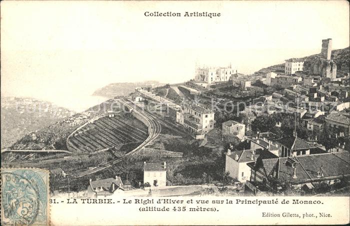 La Turbie Le Righi d_Hiver vue sur la Principaute