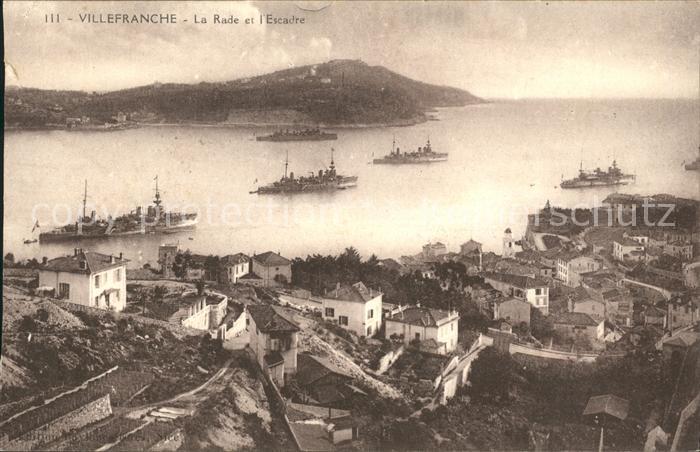 Villefranche-sur-Mer La Rade et l'Escadre Bateau Flotte
