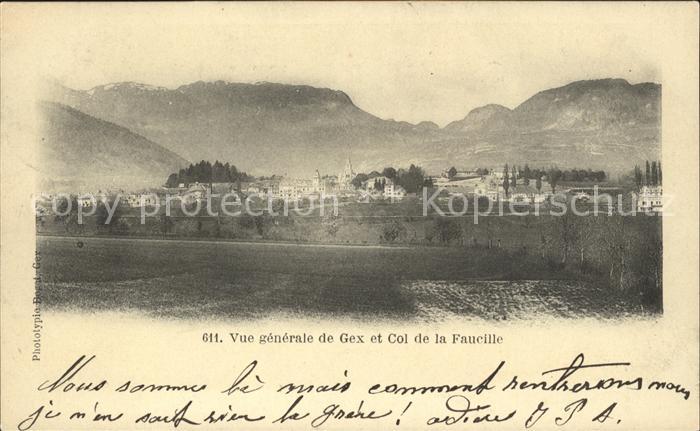 Gex Vue generale et Col de la Faucille