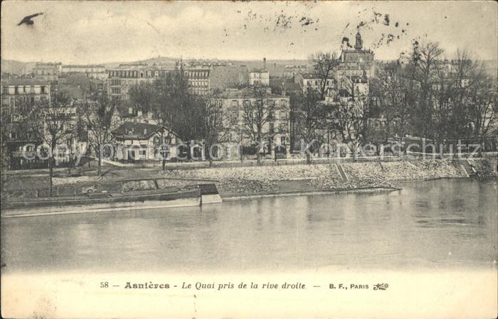 Asnieres Eure Quai vue prise de la rive droite