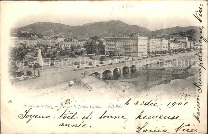 Nice Alpes Maritimes Vur sur le Jardin Public